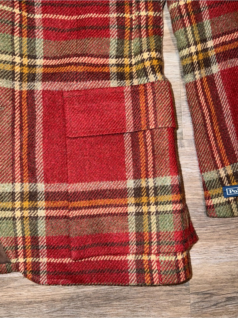 Polo Ralph Lauren Men's 40L Plaid Italy Wool Tweed Blazer Jacket Red NWT $1098 - Picture 4 of 12